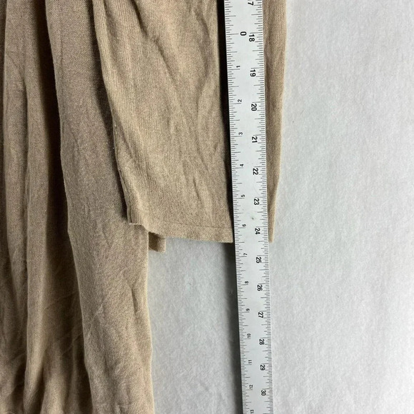 Woman Within Cardigan Women's Sz 2X Brown Open Front Draped Knitted Stretch - Picture 4 of 13